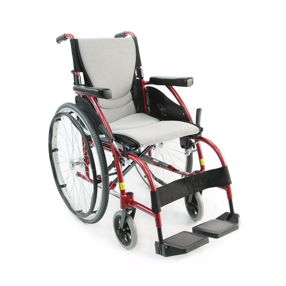 S-Ergo 105 18 seat Ergonomic Wheelchair with Fixed Footrest in Silver - Image 7