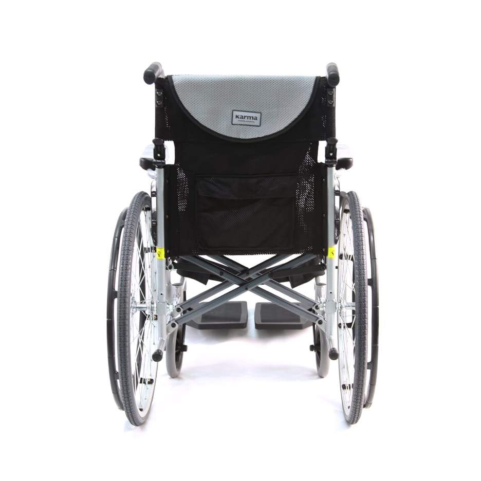 S-Ergo 105 18 seat Ergonomic Wheelchair with Fixed Footrest in Silver - Image 2